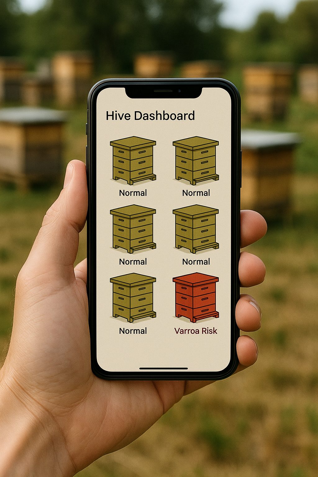 Hive dashboard alert on a phone
