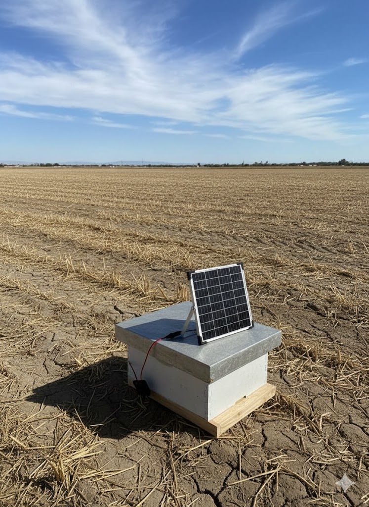 PollenPal device deployed in a field